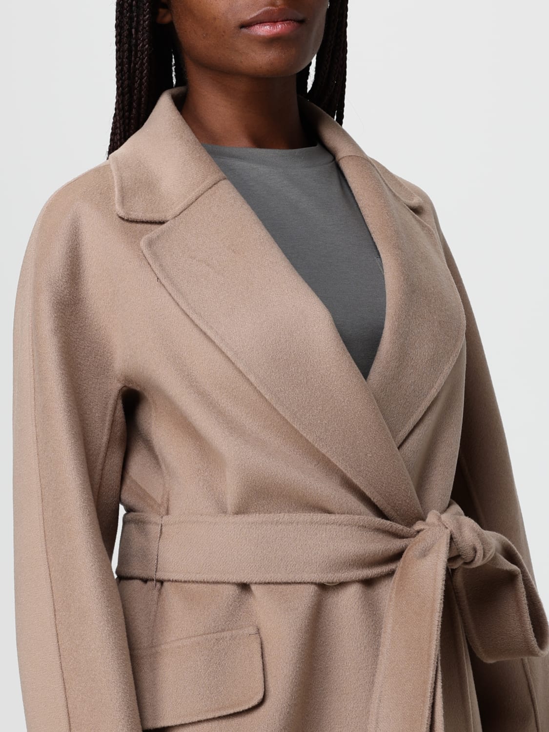 'S MAX MARA COAT: Coat woman 's Max Mara, Sand - Img 5