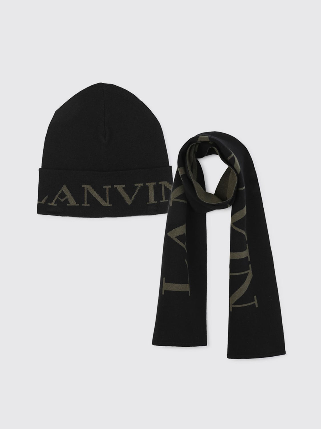 LANVIN CONJUNTO DE MANTA: Gorros niña niños Lanvin, Negro - Img 1