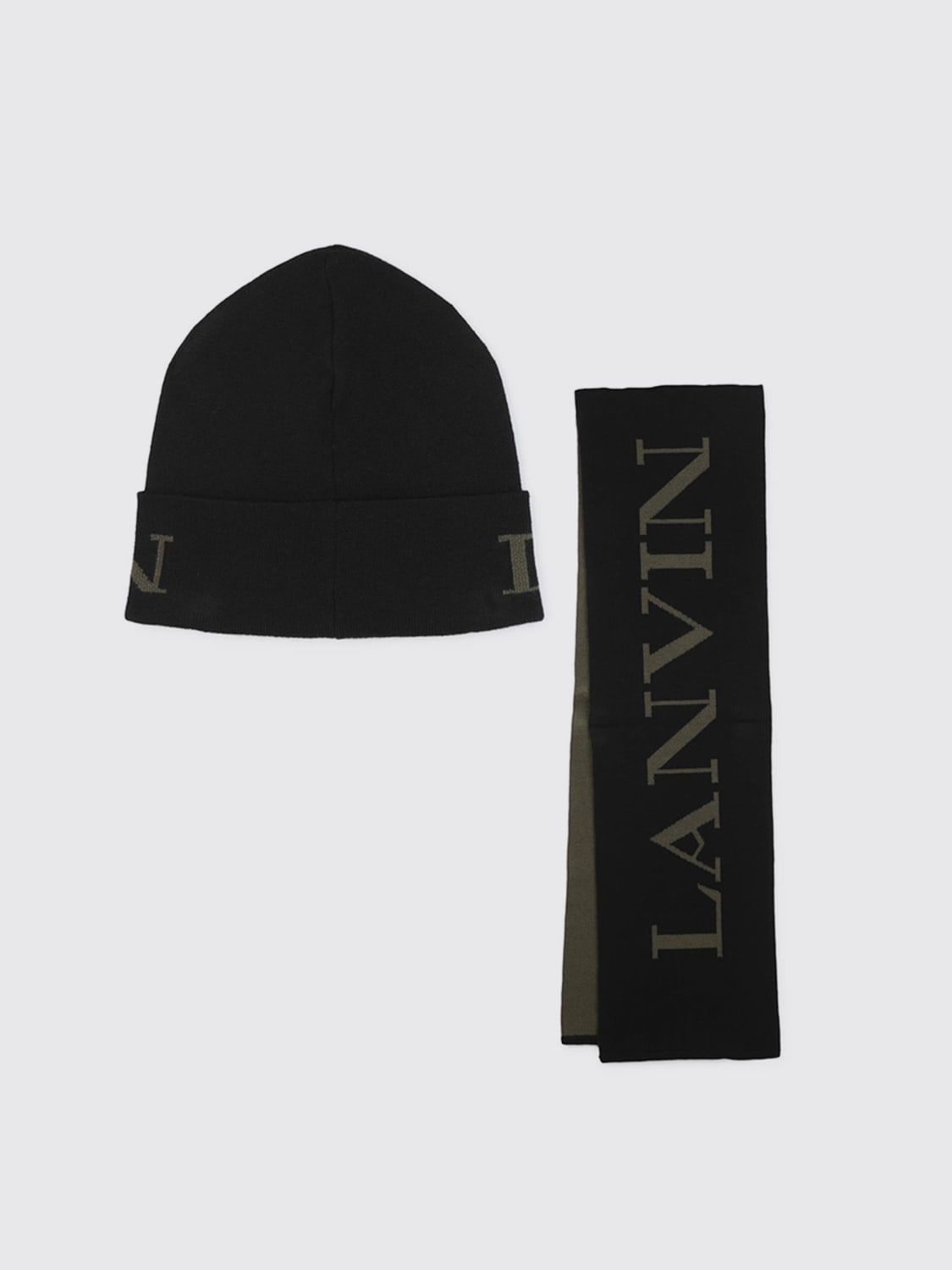 LANVIN CONJUNTO DE MANTA: Gorros niña niños Lanvin, Negro - Img 2