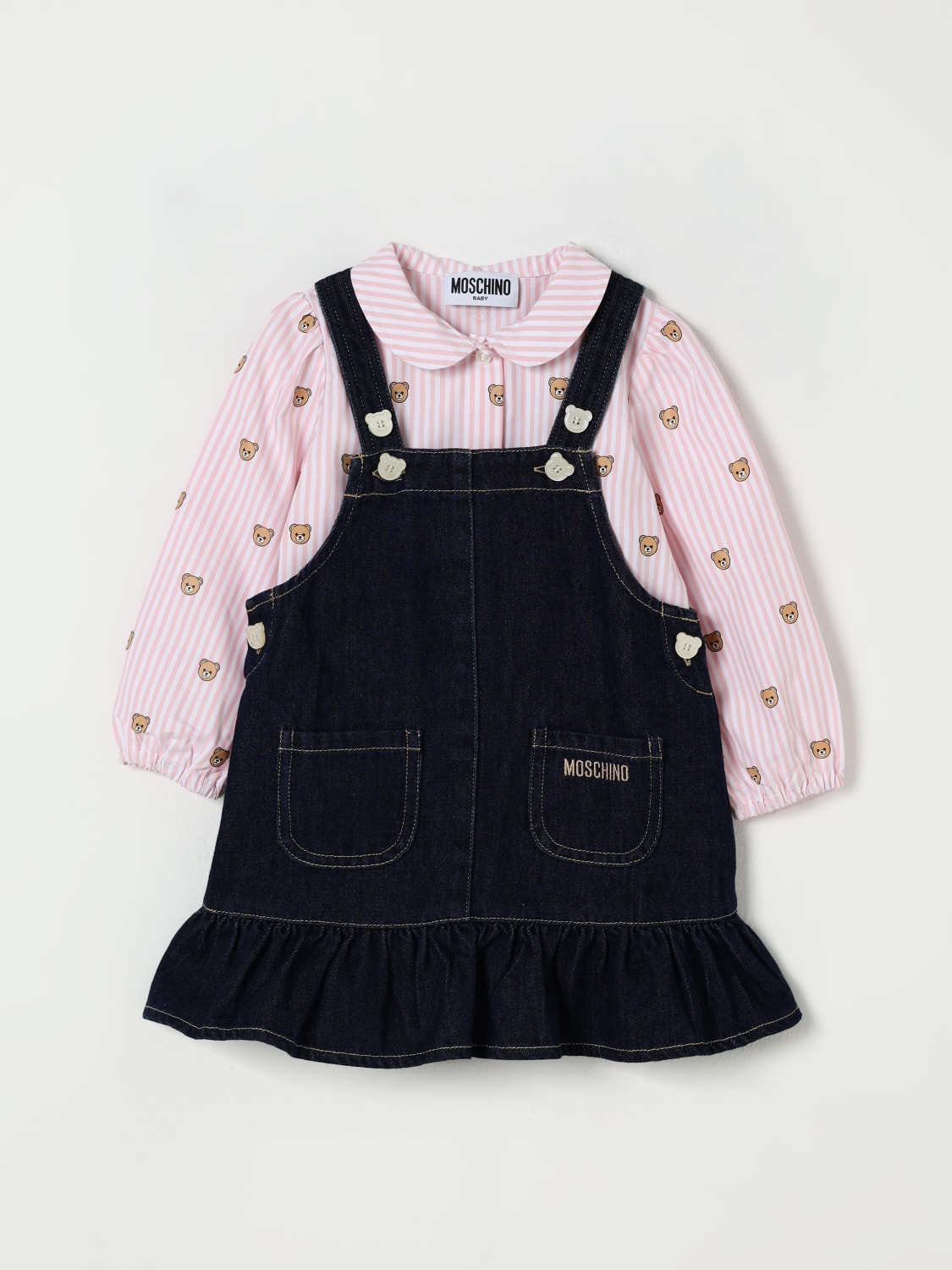 MOSCHINO JUMPSUIT: Romper kids Moschino, Blue - Img 1