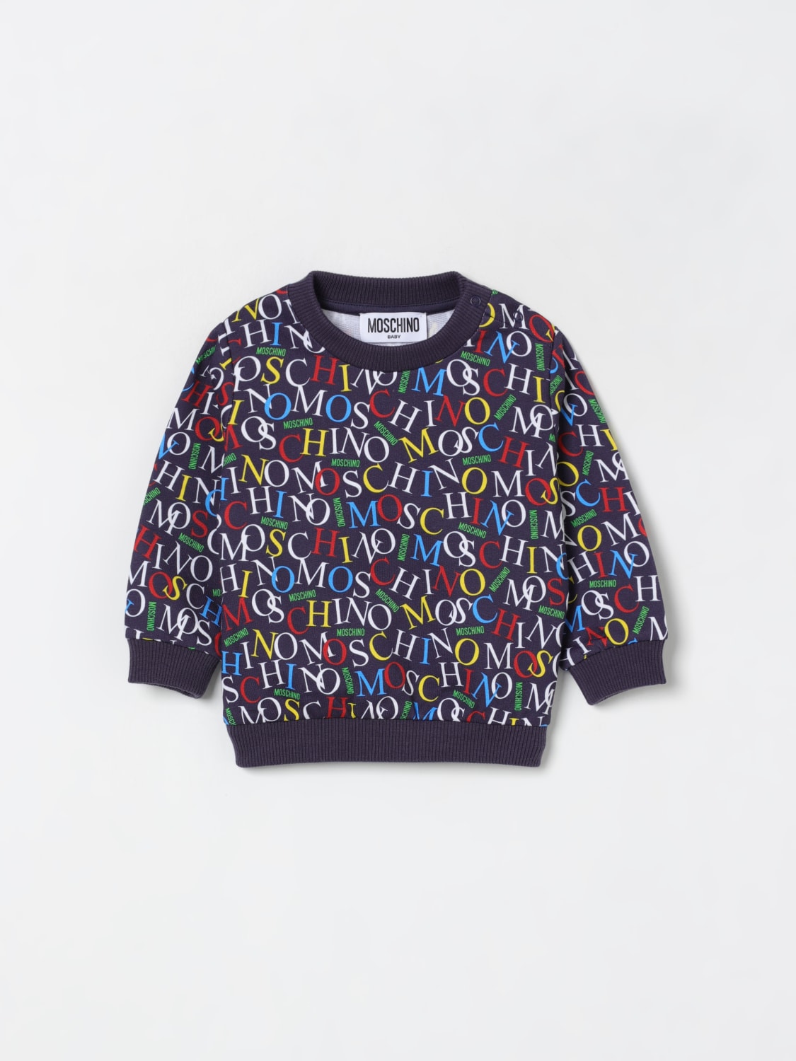 MOSCHINO SWEATER: Sweater kids Moschino, Blue - Img 1