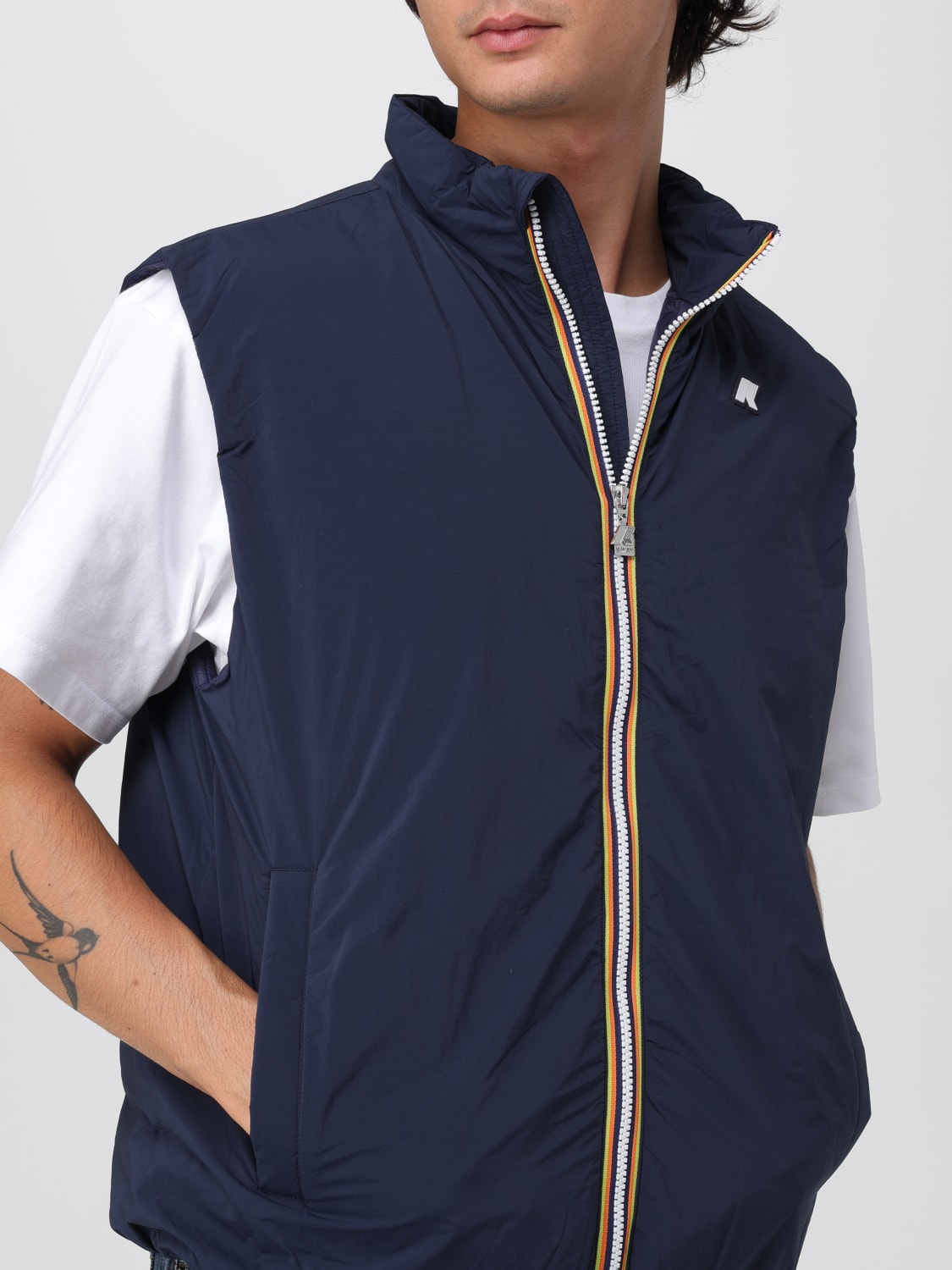 K-WAY SUIT VEST: Jacket men K-way, Blue - Img 4