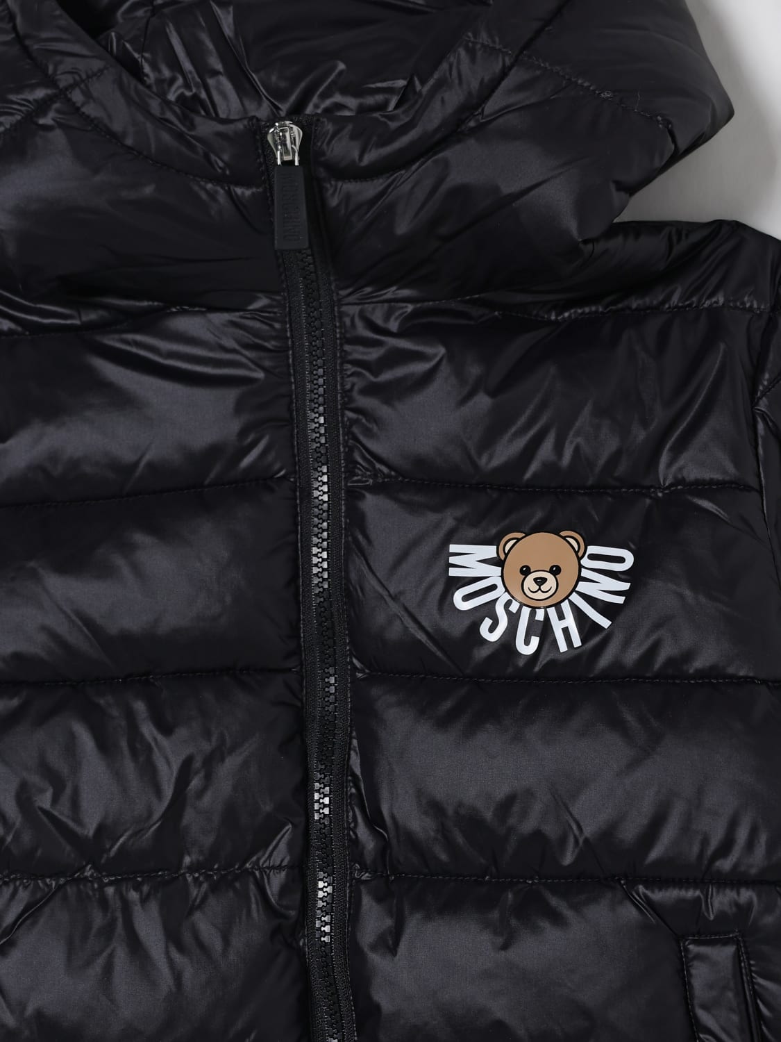 MOSCHINO JACKET: Coat kids Moschino, Black - Img 3