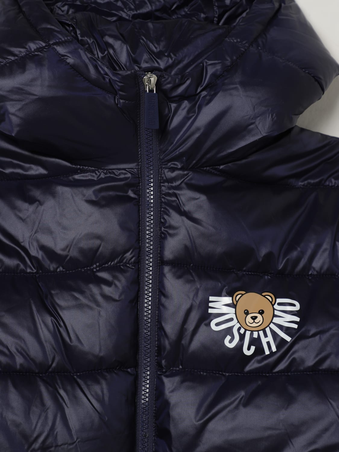 MOSCHINO JACKET: Coat kids Moschino, Blue - Img 3