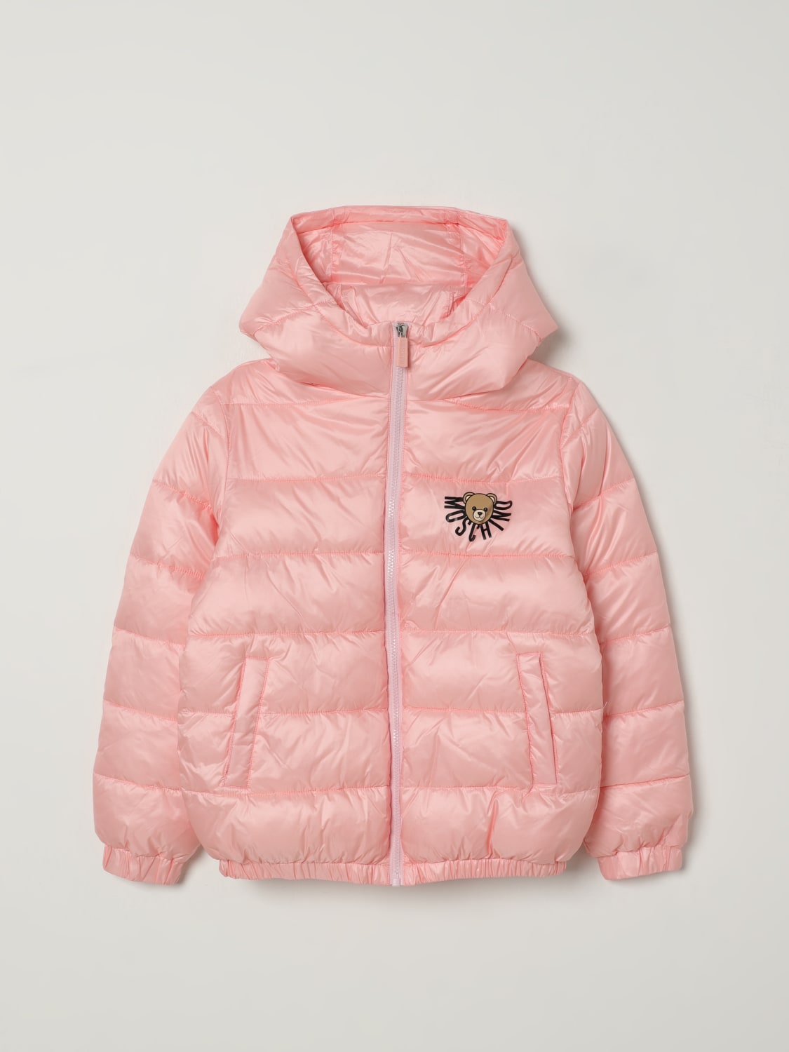 MOSCHINO JACKET: Coat kids Moschino, Pink - Img 1