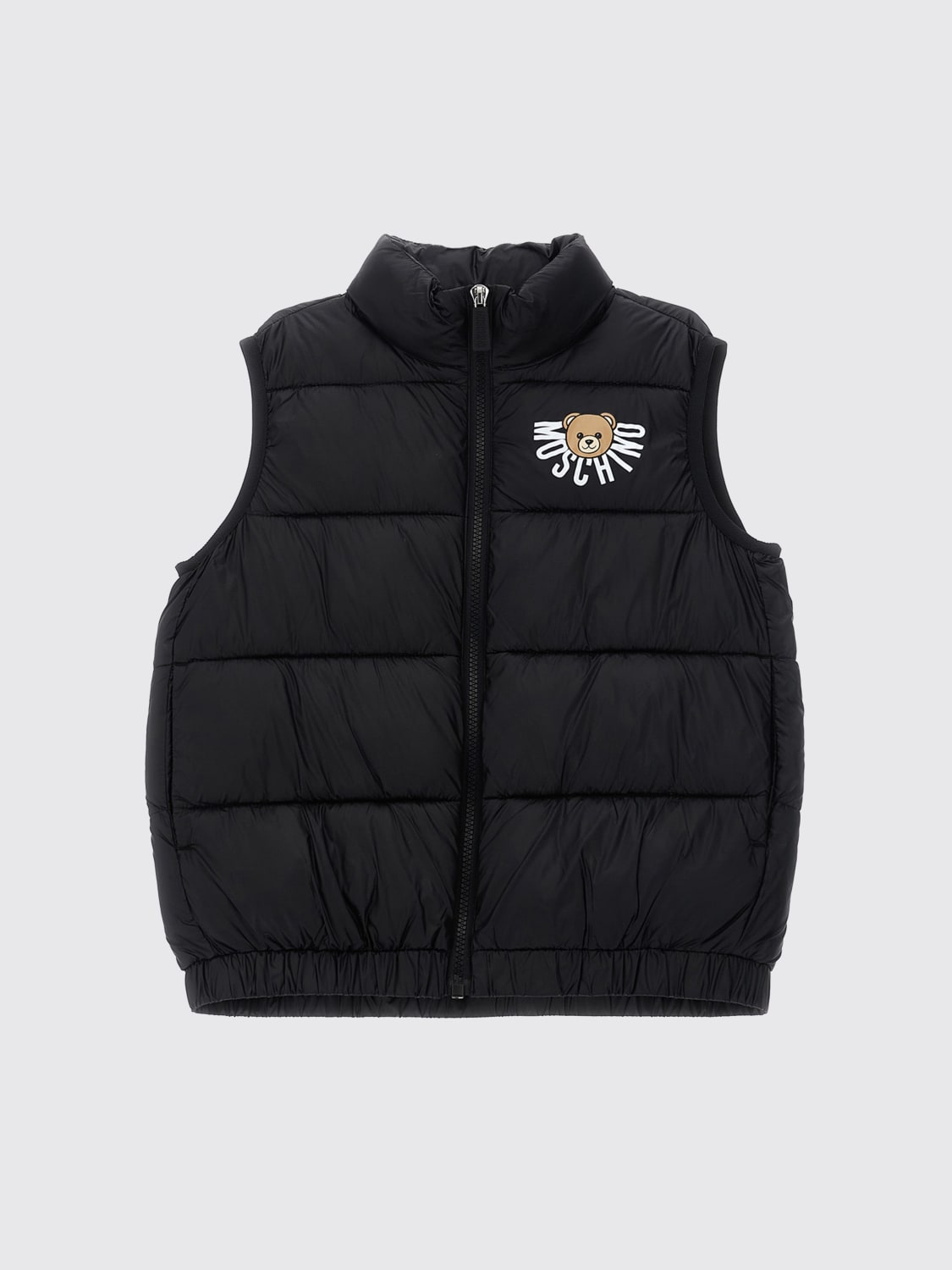 MOSCHINO WAISTCOAT: Coat kids Moschino, Black - Img 1