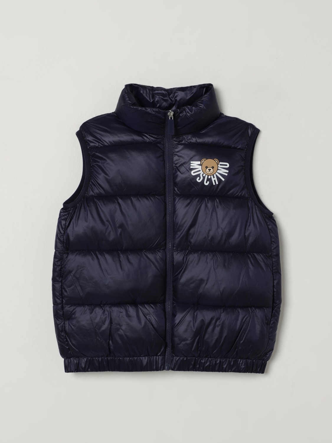 MOSCHINO WAISTCOAT: Coat kids Moschino, Blue - Img 1