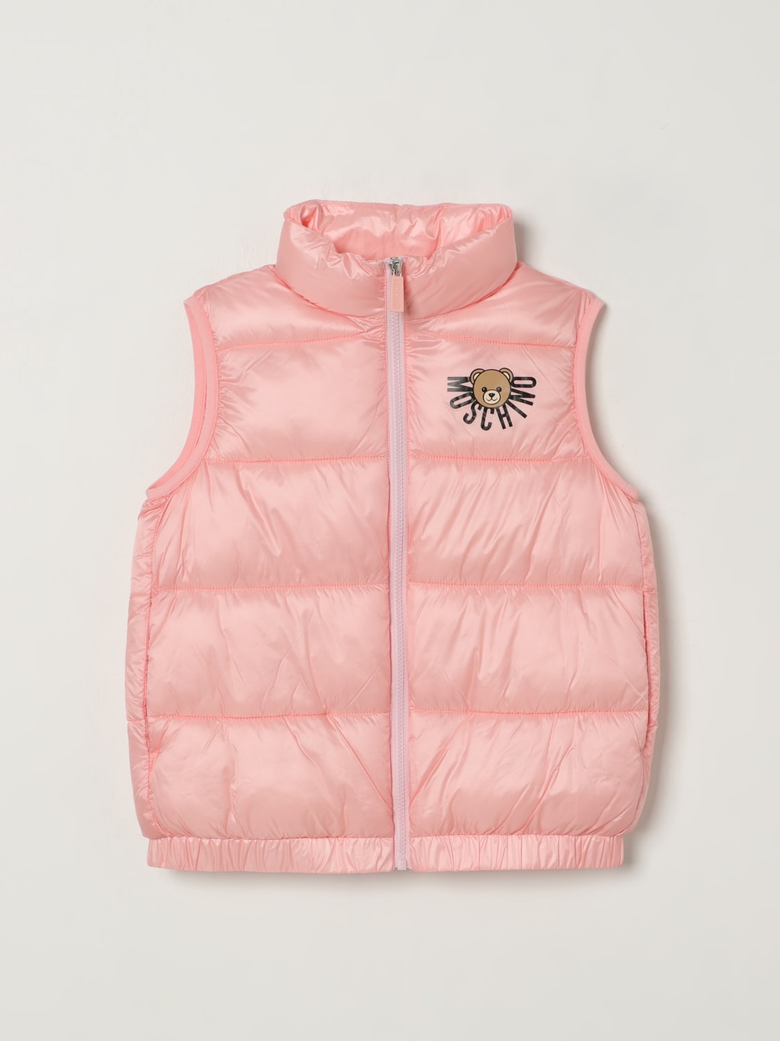 MOSCHINO WAISTCOAT: Coat kids Moschino, Pink - Img 1