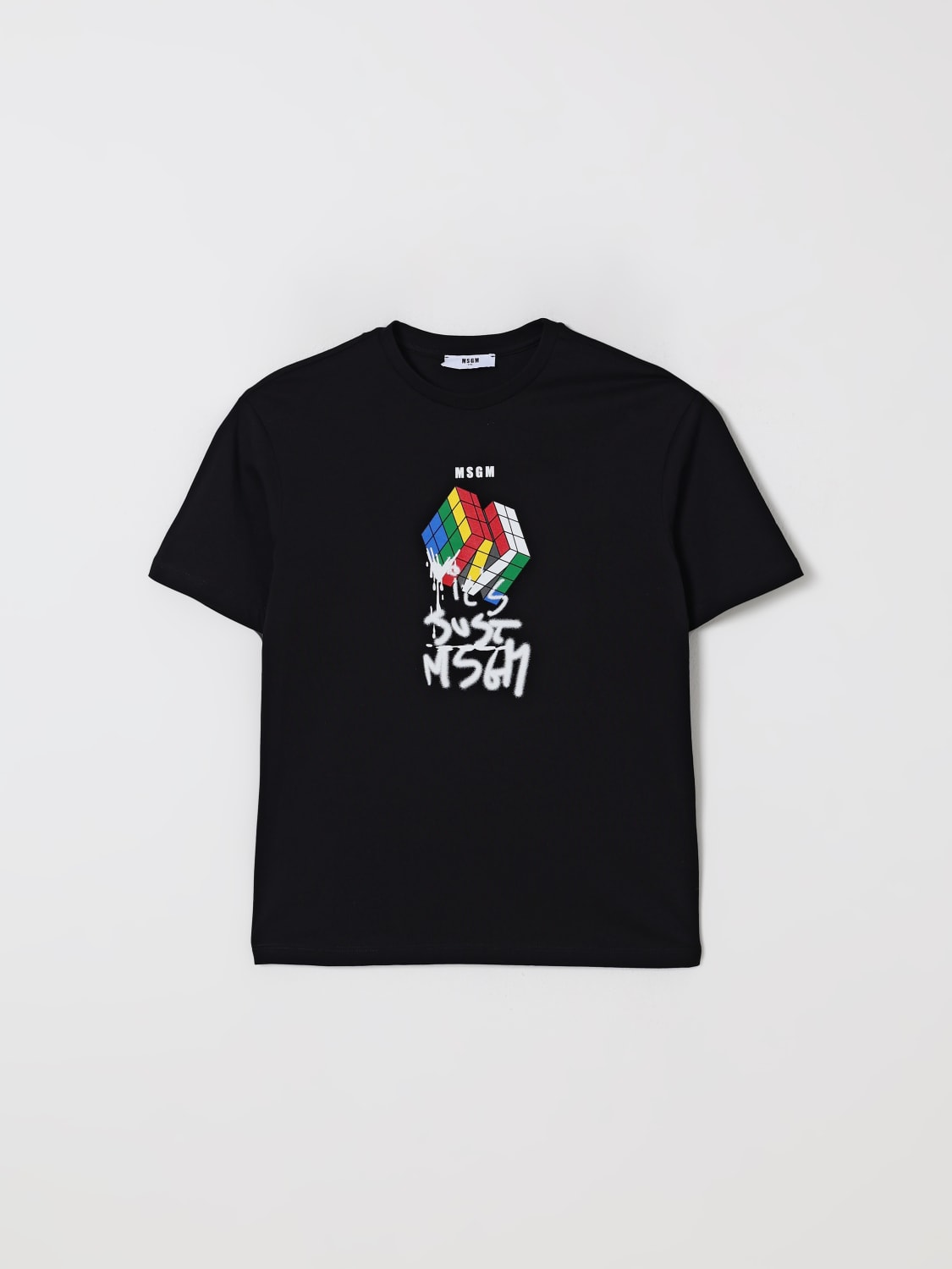 MSGM KIDS T-SHIRT: T-shirt kids MSGM Kids, Black - Img 1