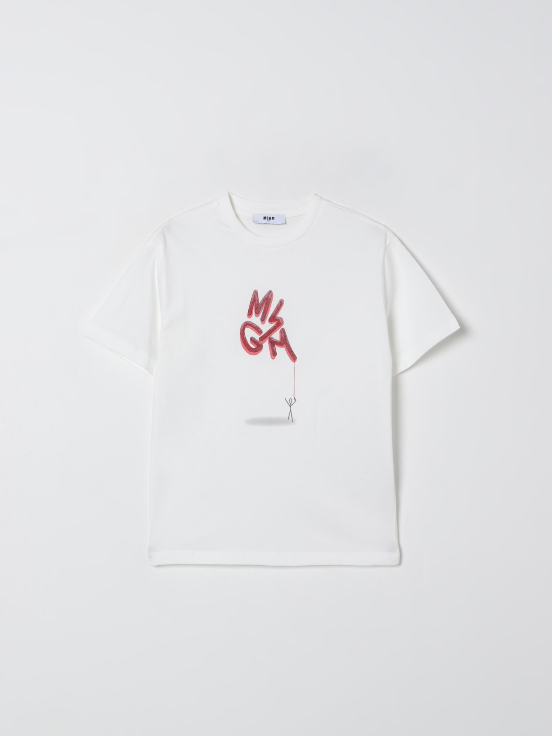 MSGM KIDS T-SHIRT: T-shirt kids MSGM Kids, Beige - Img 1