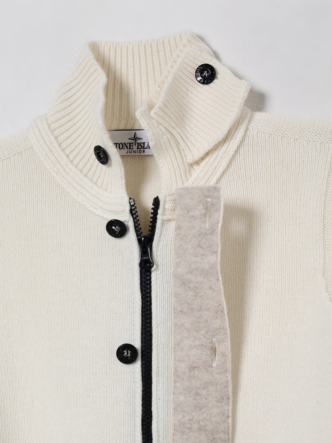 STONE ISLAND JUNIOR PULLOVER: Pullover kinder Stone Island Junior, Weiß - Img 3