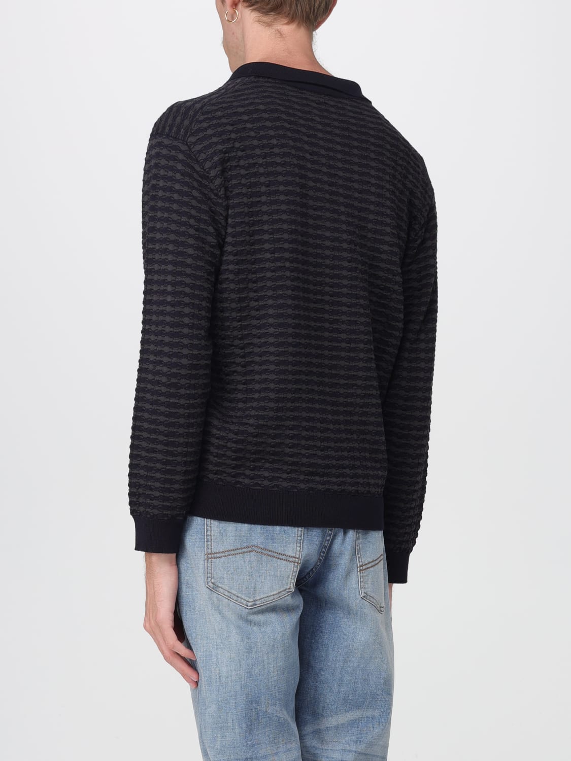 EMPORIO ARMANI POLO SHIRT: Sweater men Emporio Armani, Blue - Img 2