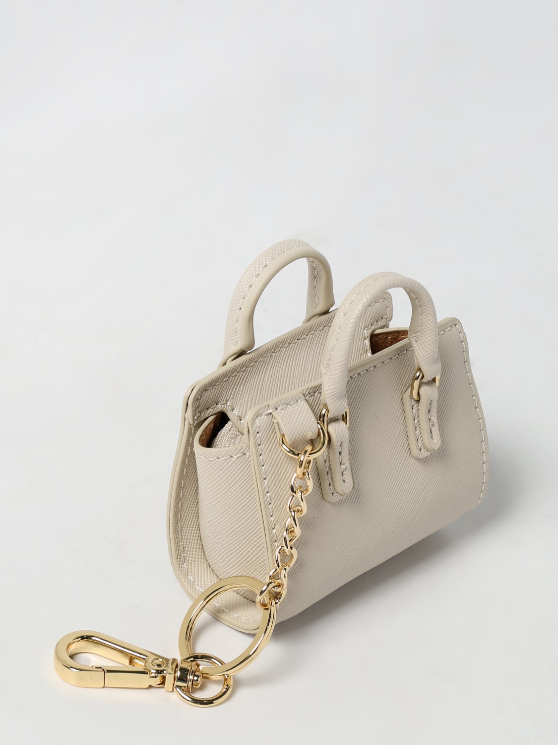LOVE MOSCHINO KEY CHAIN: Key chain woman Love Moschino, Ivory - Img 2
