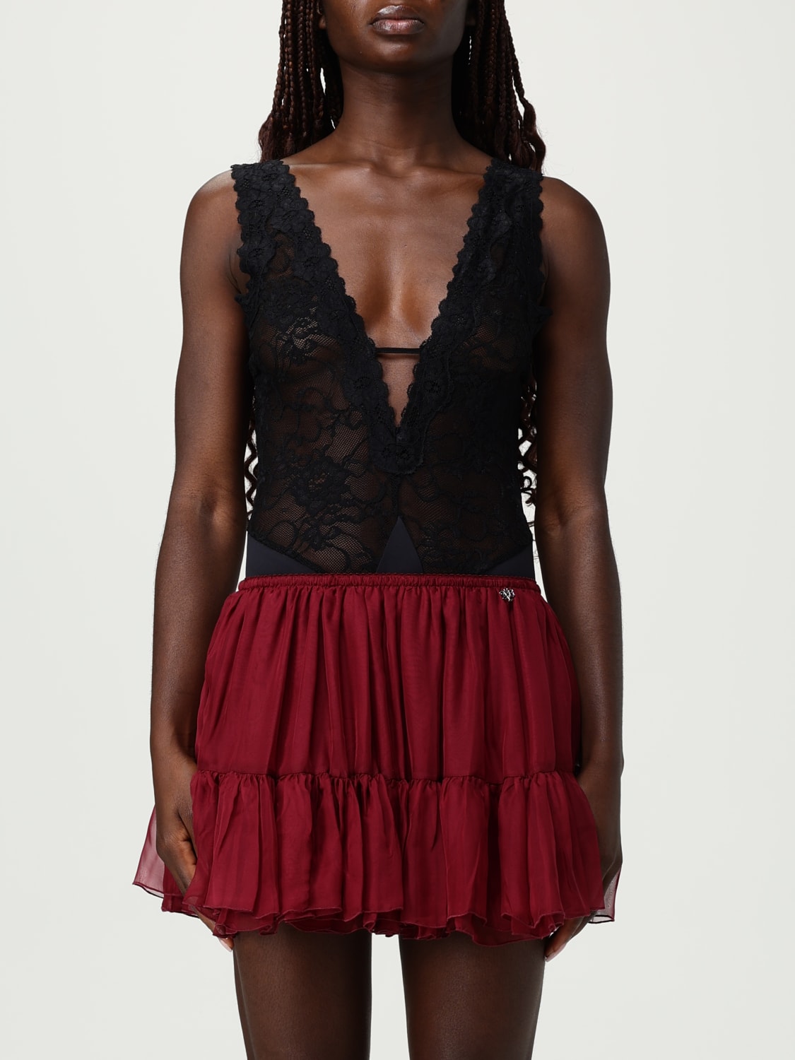 ANIYE BY TOP: Top a body Aniye by in pizzo , Nero - Img 1