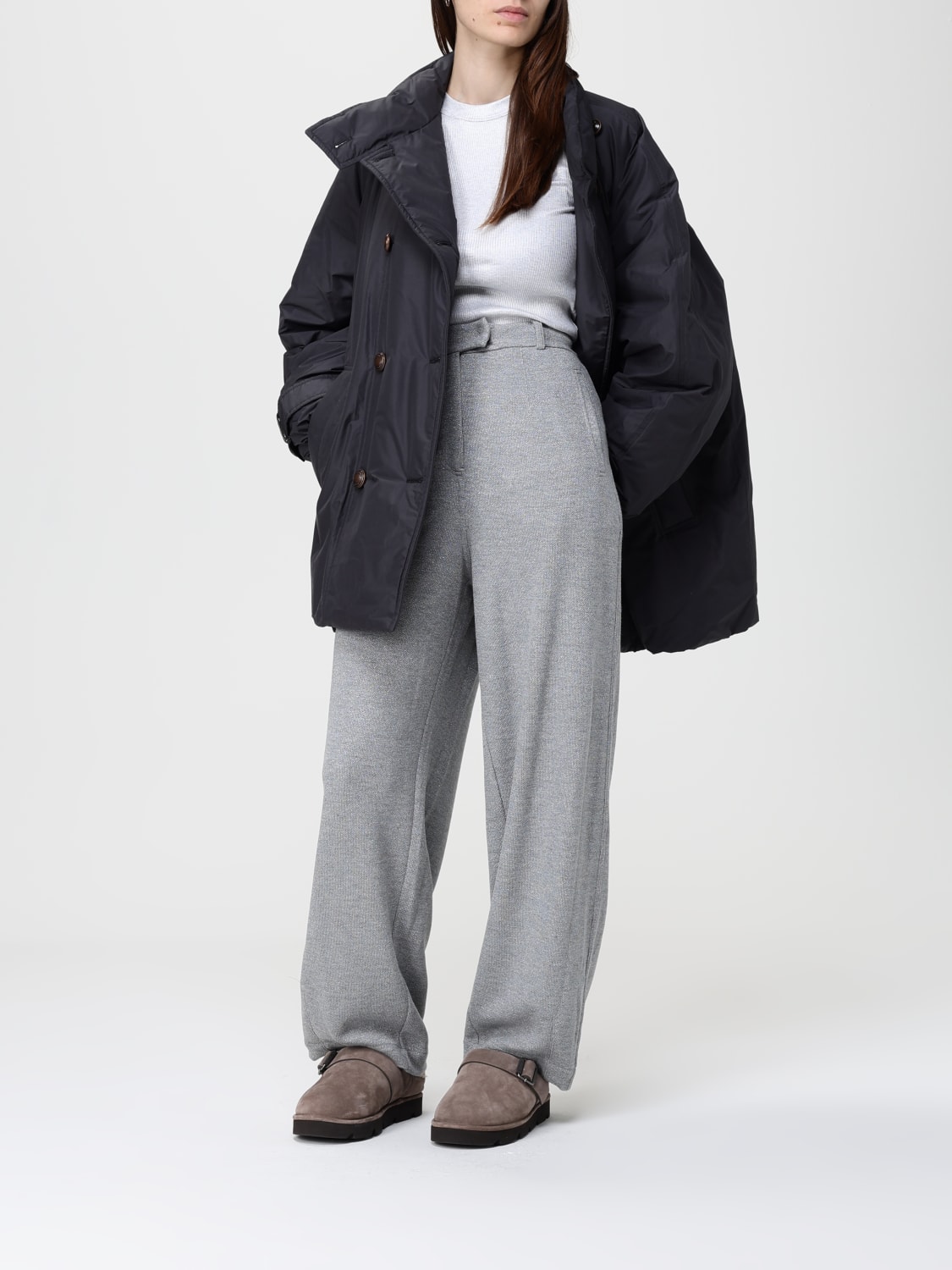 BRUNELLO CUCINELLI VESTE: Veste femme Brunello Cucinelli, Gris - Img 2