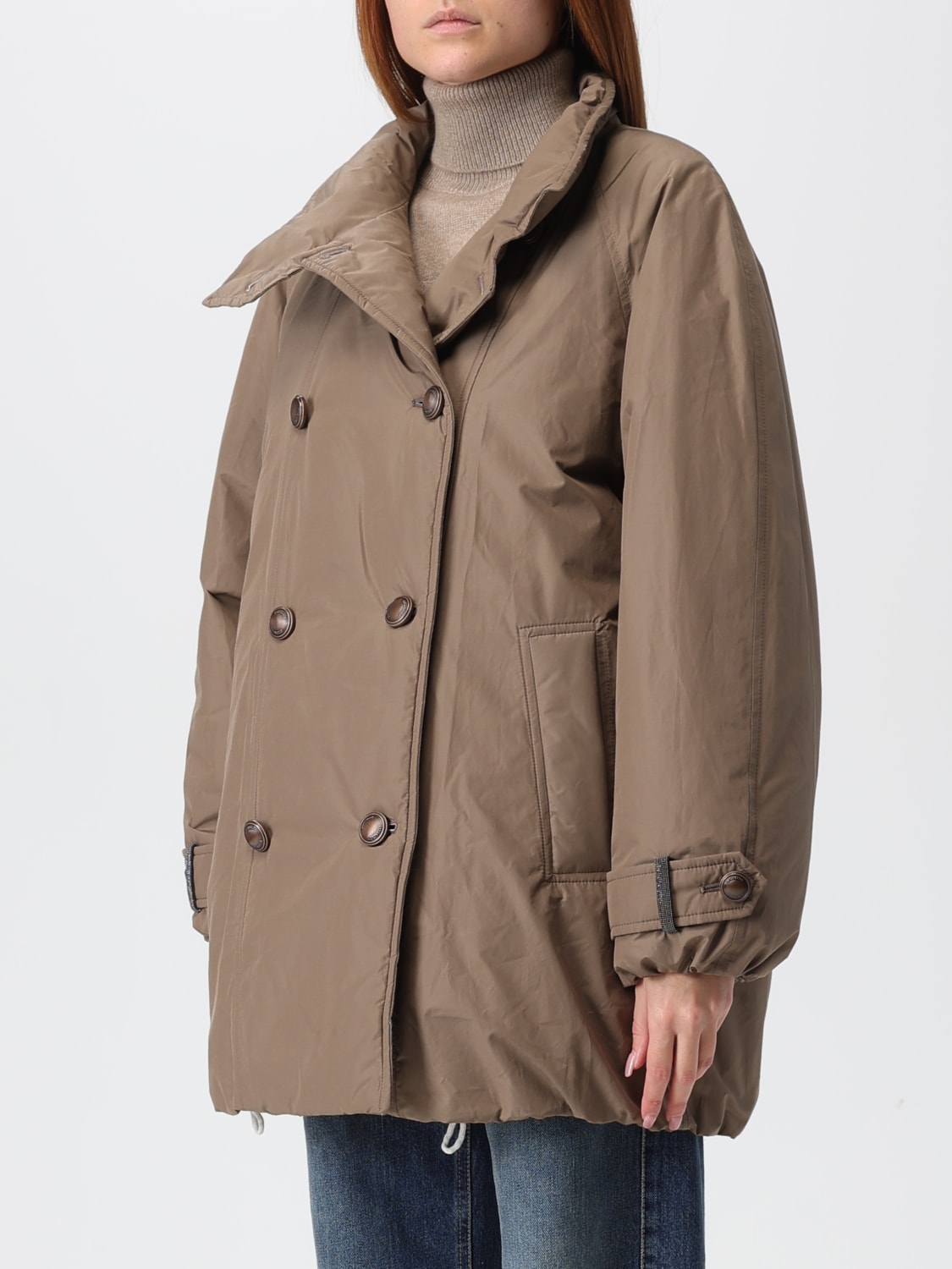 BRUNELLO CUCINELLI VESTE: Veste femme Brunello Cucinelli, Beige - Img 4