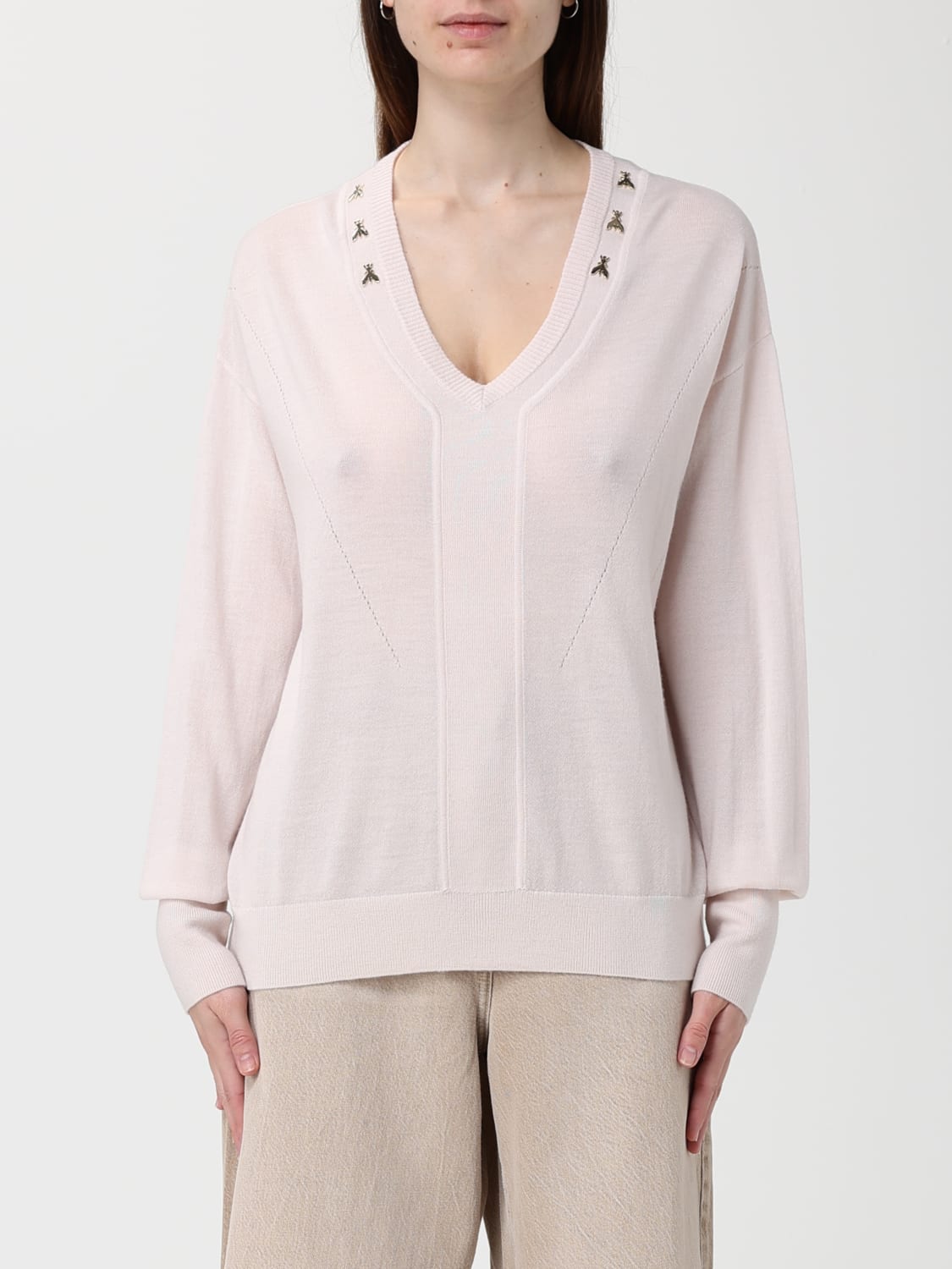 PATRIZIA PEPE PULLOVER: Pullover damen Patrizia Pepe, Peach - Img 1