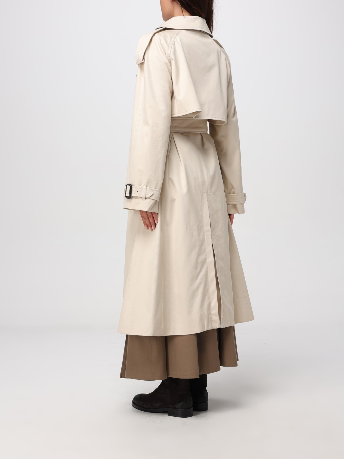 BURBERRY JACKET: Coat woman Burberry, Beige - Img 3