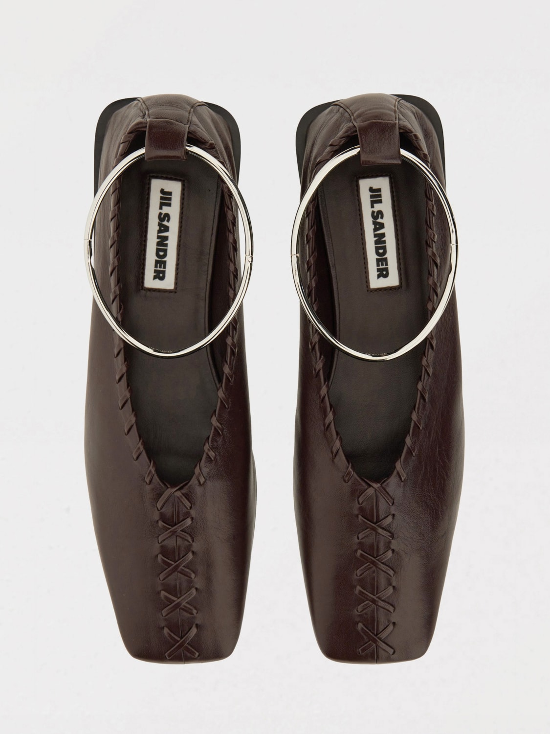 JIL SANDER 芭蕾平底鞋: 芭蕾平底鞋 女士 Jil Sander, 棕色 - Img 4