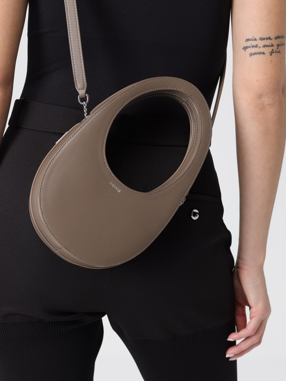 COPERNI MINI BAG: Shoulder bag woman Coperni, Brown - Img 2