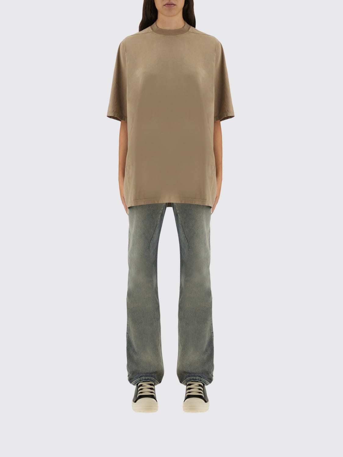 RICK OWENS DRKSHDW T-SHIRT: T-shirt woman Rick Owens Drkshdw, Beige - Img 1