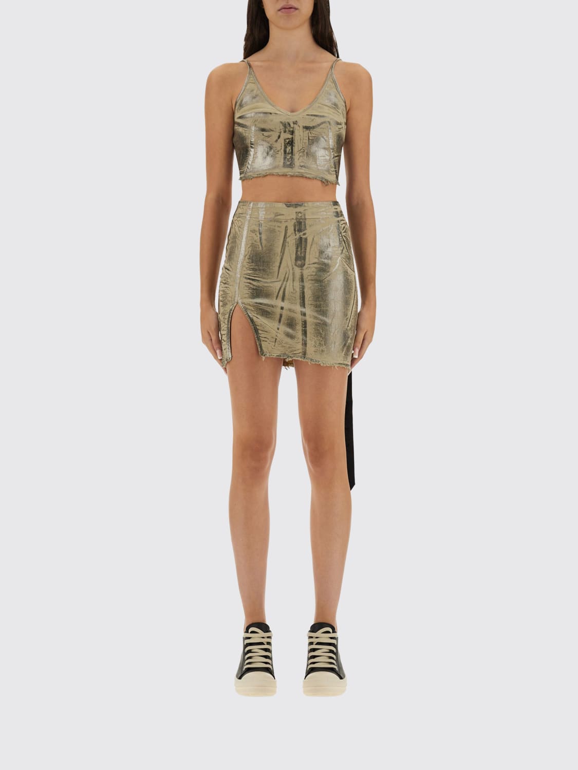 RICK OWENS DRKSHDW TOP: Top woman Rick Owens Drkshdw, Beige - Img 1