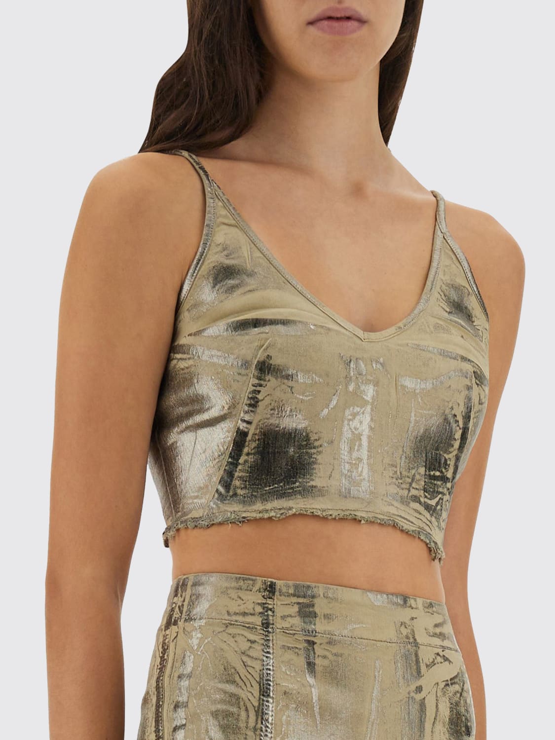 RICK OWENS DRKSHDW TOP: Top woman Rick Owens Drkshdw, Beige - Img 4