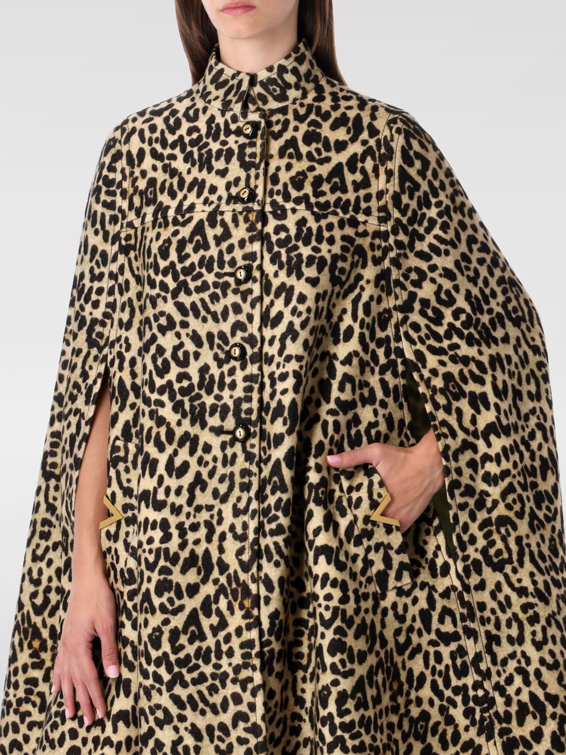 VALENTINO COAT: Cape woman Valentino, Brown - Img 5