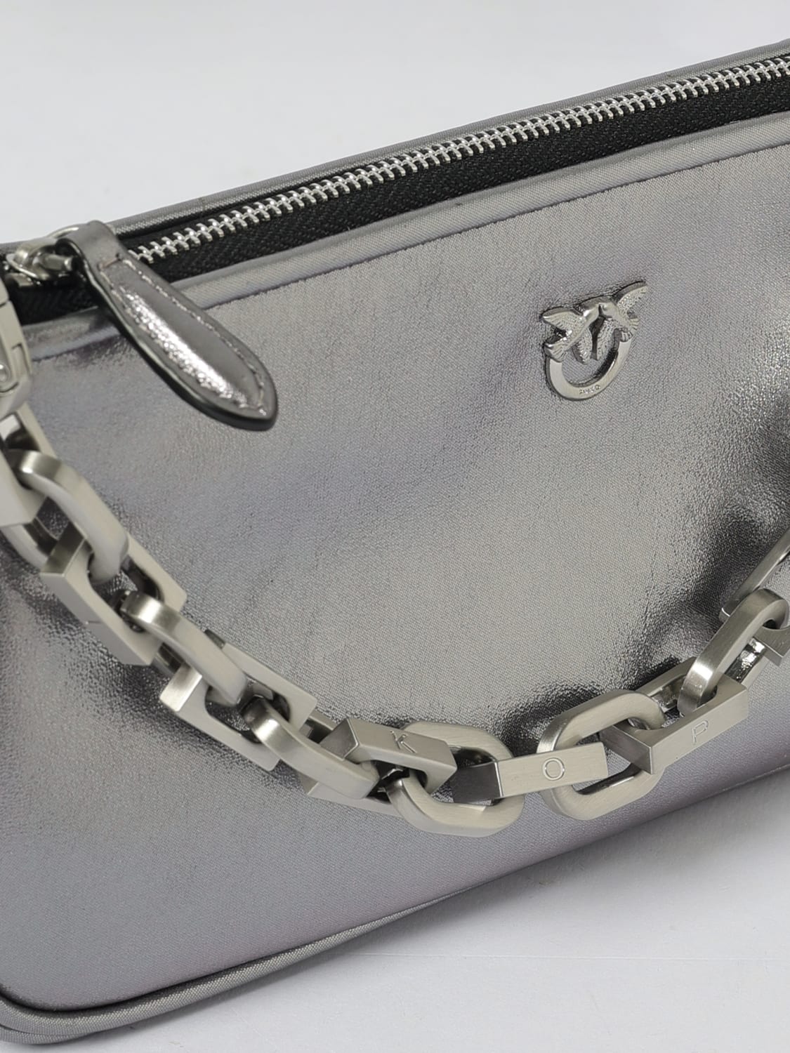 PINKO MINI BAG: Shoulder bag woman Pinko, Silver - Img 3