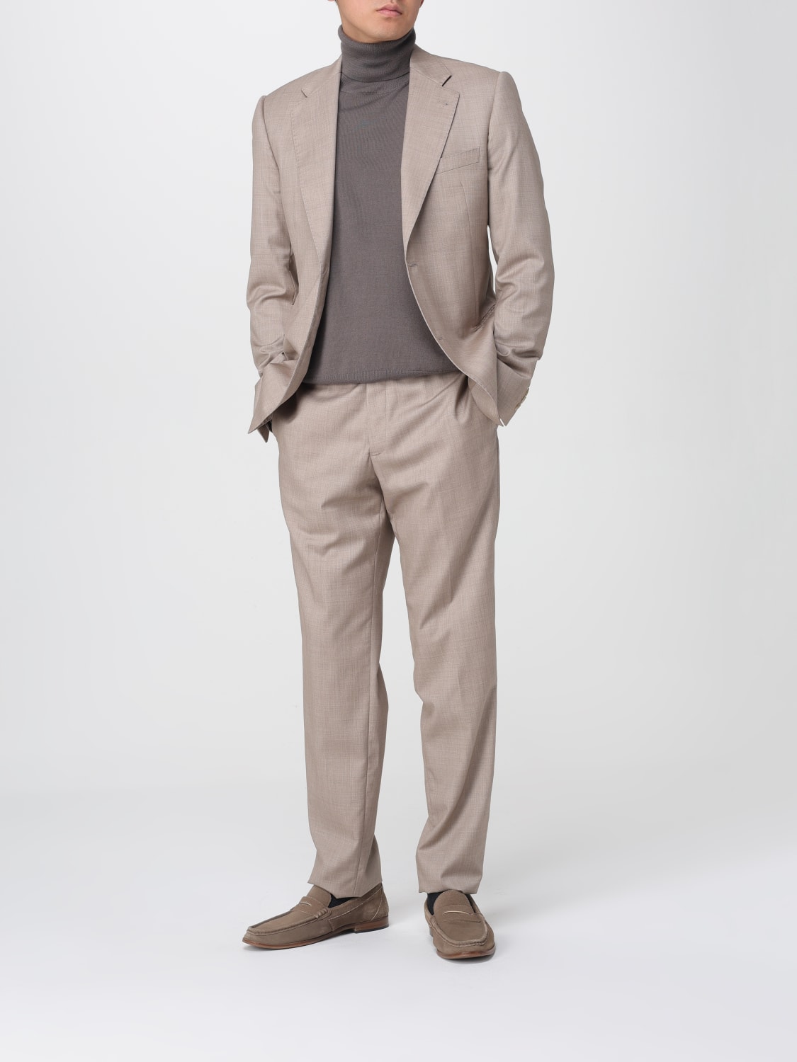 EMPORIO ARMANI 西服套装: 运动服 男士 Emporio Armani, 棕色 - Img 2