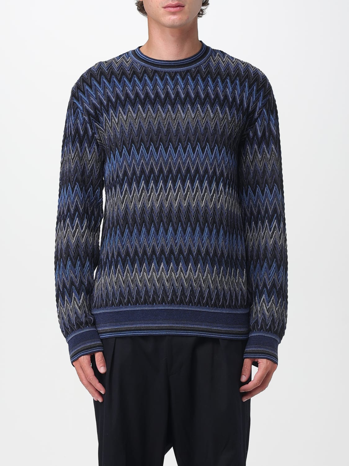 MISSONI JUMPER: Cardigan men Missoni, Blue 1 - Img 1