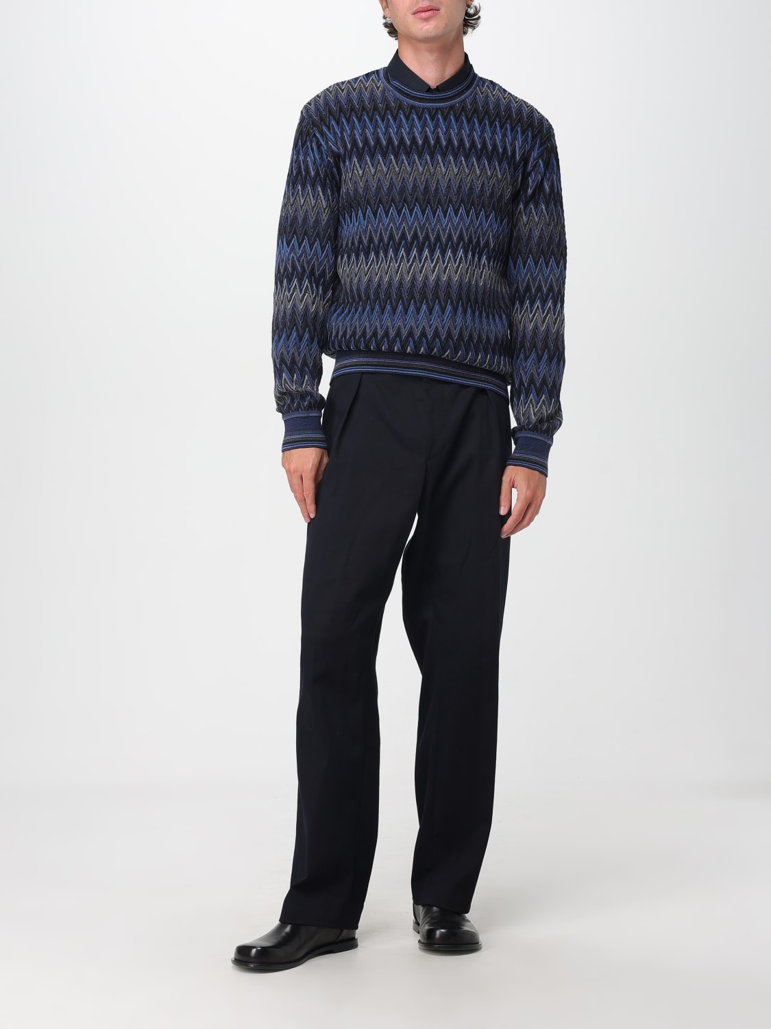 MISSONI JUMPER: Cardigan men Missoni, Blue 1 - Img 2