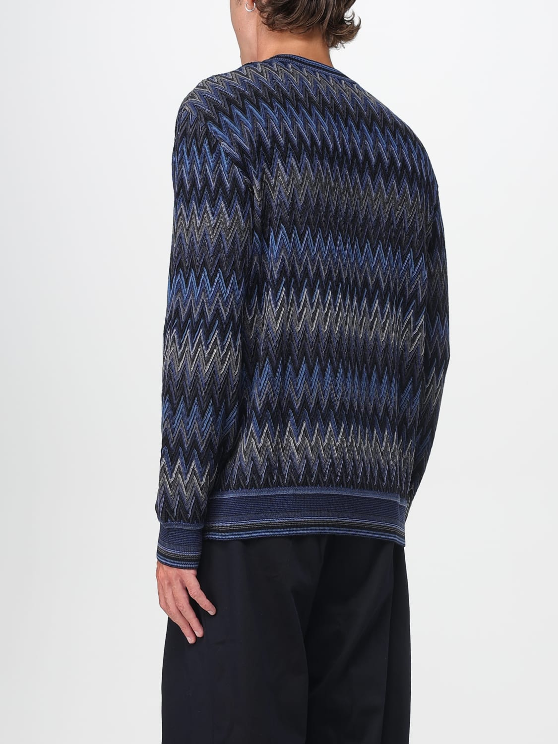 MISSONI JUMPER: Cardigan men Missoni, Blue 1 - Img 3
