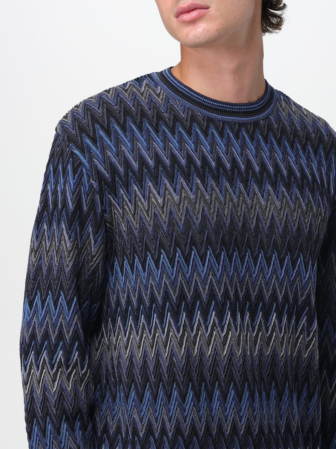 MISSONI JUMPER: Cardigan men Missoni, Blue 1 - Img 5
