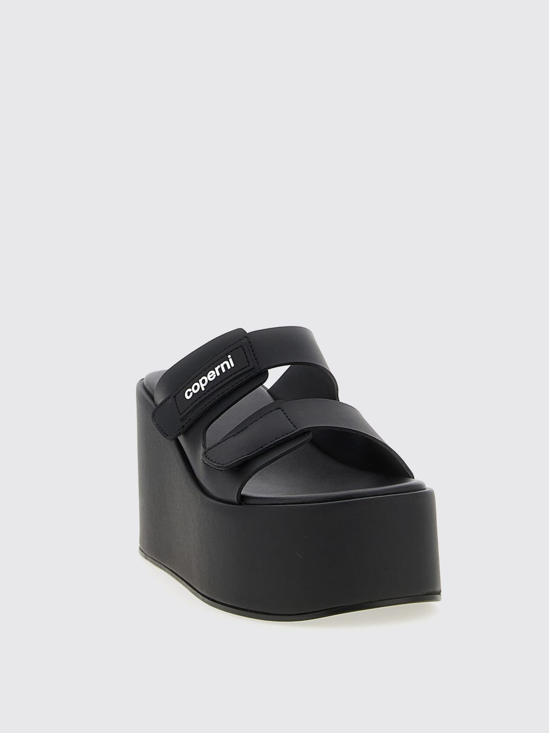 COPERNI SANDALI CON TACCO: Sandalo con zeppa Patch Wedge Coperni in misto pelle , Nero - Img 2