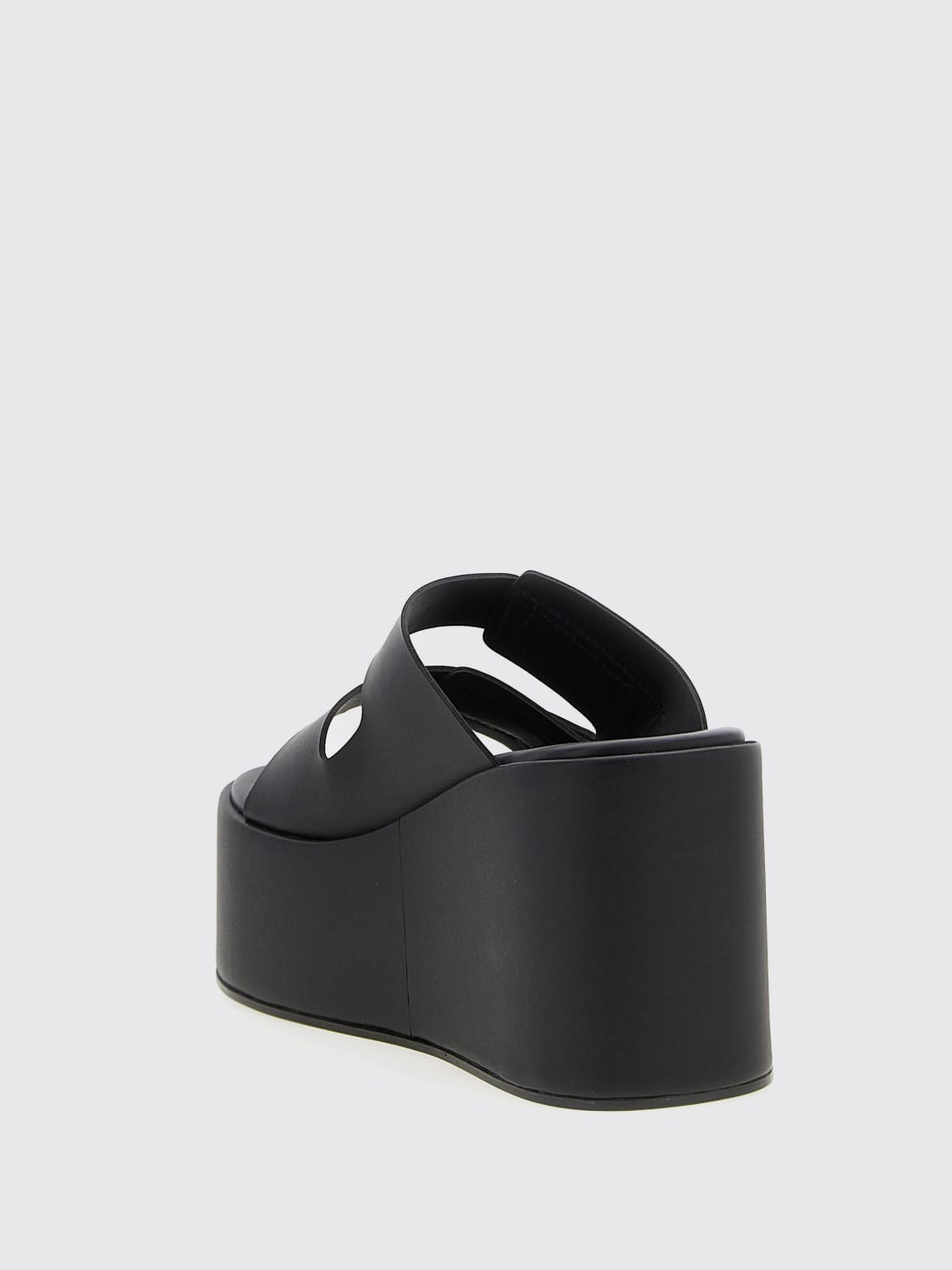 COPERNI SANDALI CON TACCO: Sandalo con zeppa Patch Wedge Coperni in misto pelle , Nero - Img 3