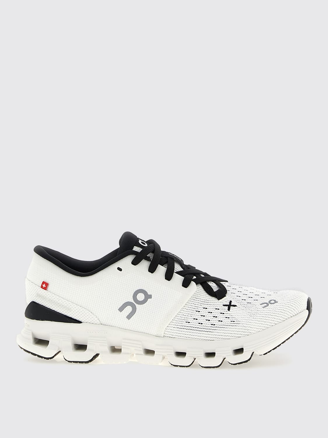 ON RUNNING SNEAKERS: Sneakers Cloud X 4 On in mesh riciclato, Bianco - Img 1