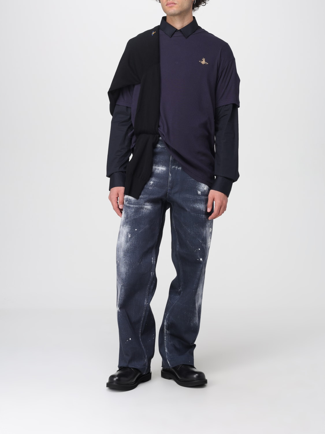 VIVIENNE WESTWOOD T-SHIRT: Sweater men Vivienne Westwood, Black - Img 2