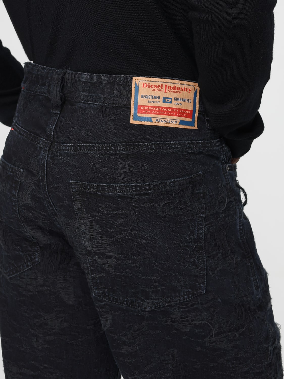 DIESEL JEANS: Jeans hombre Diesel, Negro - Img 3