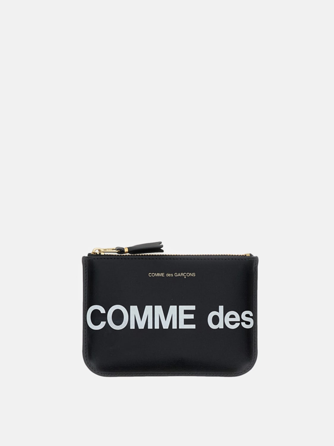 COMME DES GARÇONS WALLET PORTAFOGLIO: Portamonete Comme Des Garçons in pelle con stampa logo , Bianco - Img 1