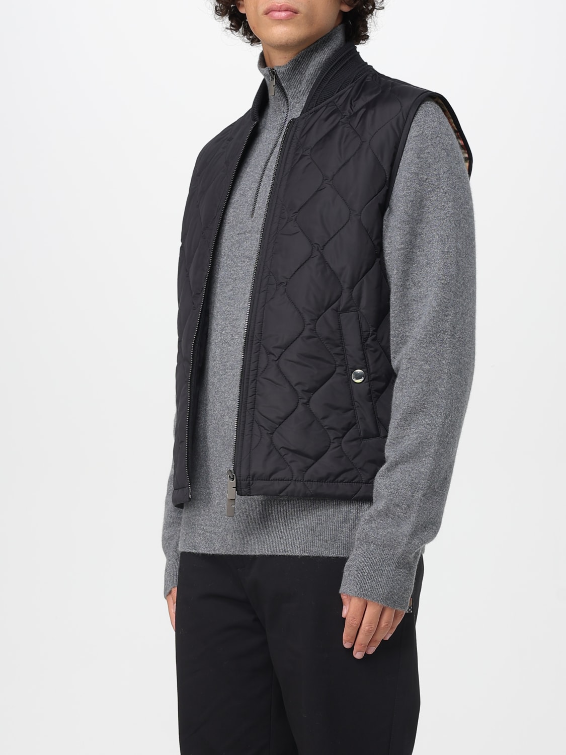 BURBERRY SUIT VEST: Jacket men Burberry, Black - Img 4