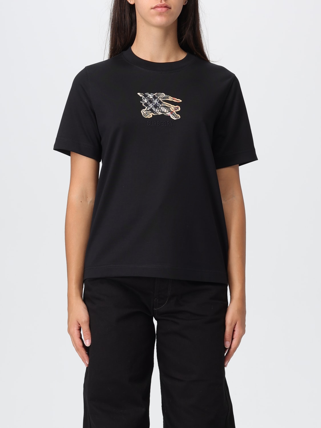 BURBERRY T-SHIRT: T-shirt woman Burberry, Black - Img 1