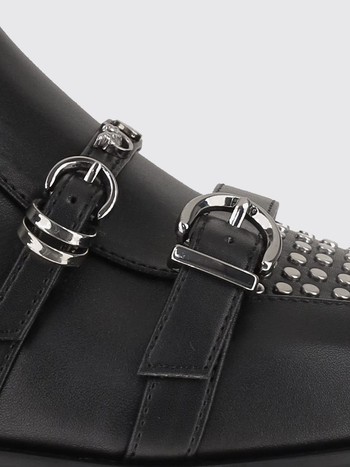 PINKO STIVALI: Stivaletto Zulema 09 Pinko in pelle con borchie , Nero - Img 4