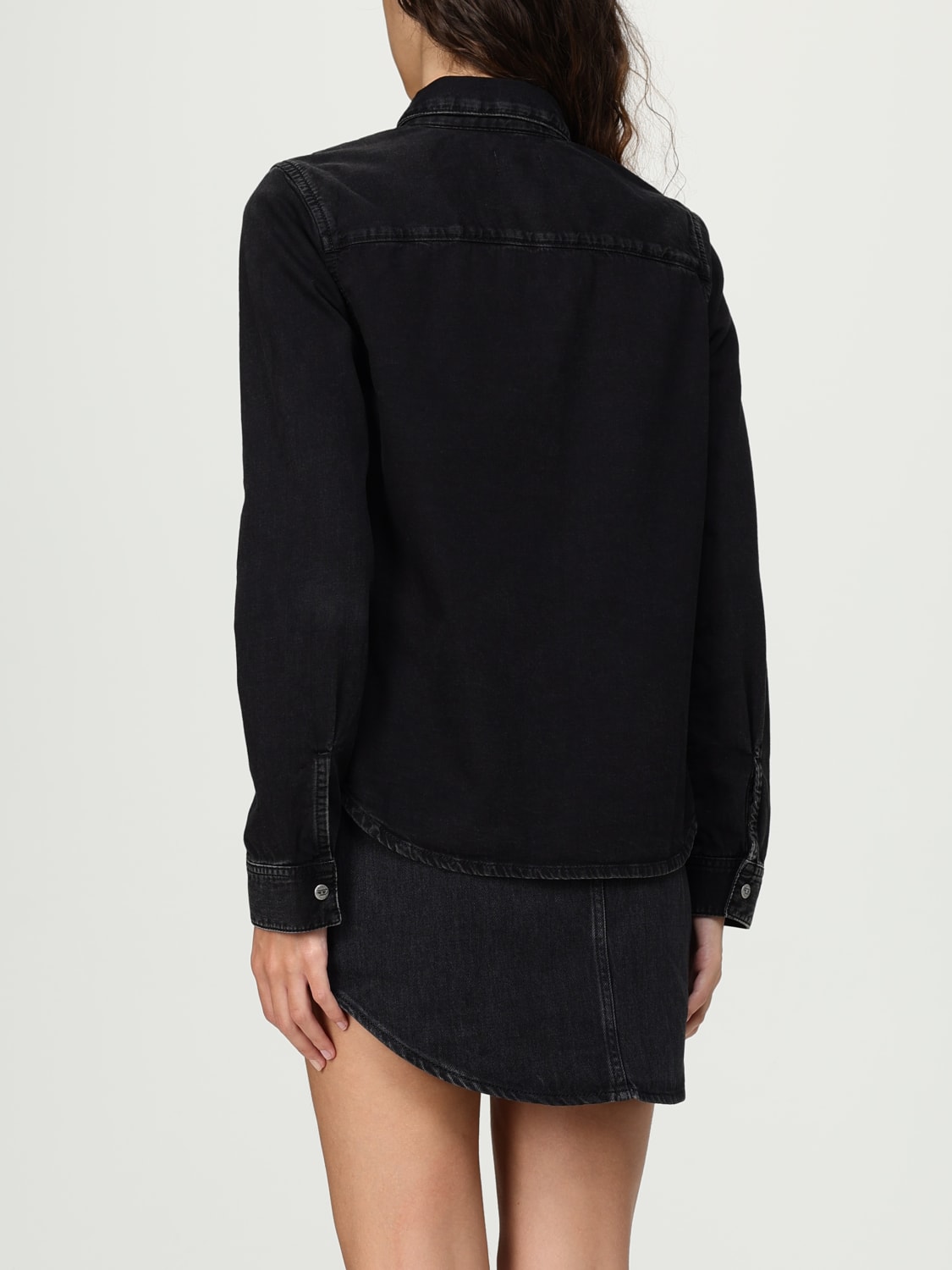 DIESEL CAMICIA: Camicia casual Diesel in denim di cotone , Nero - Img 2