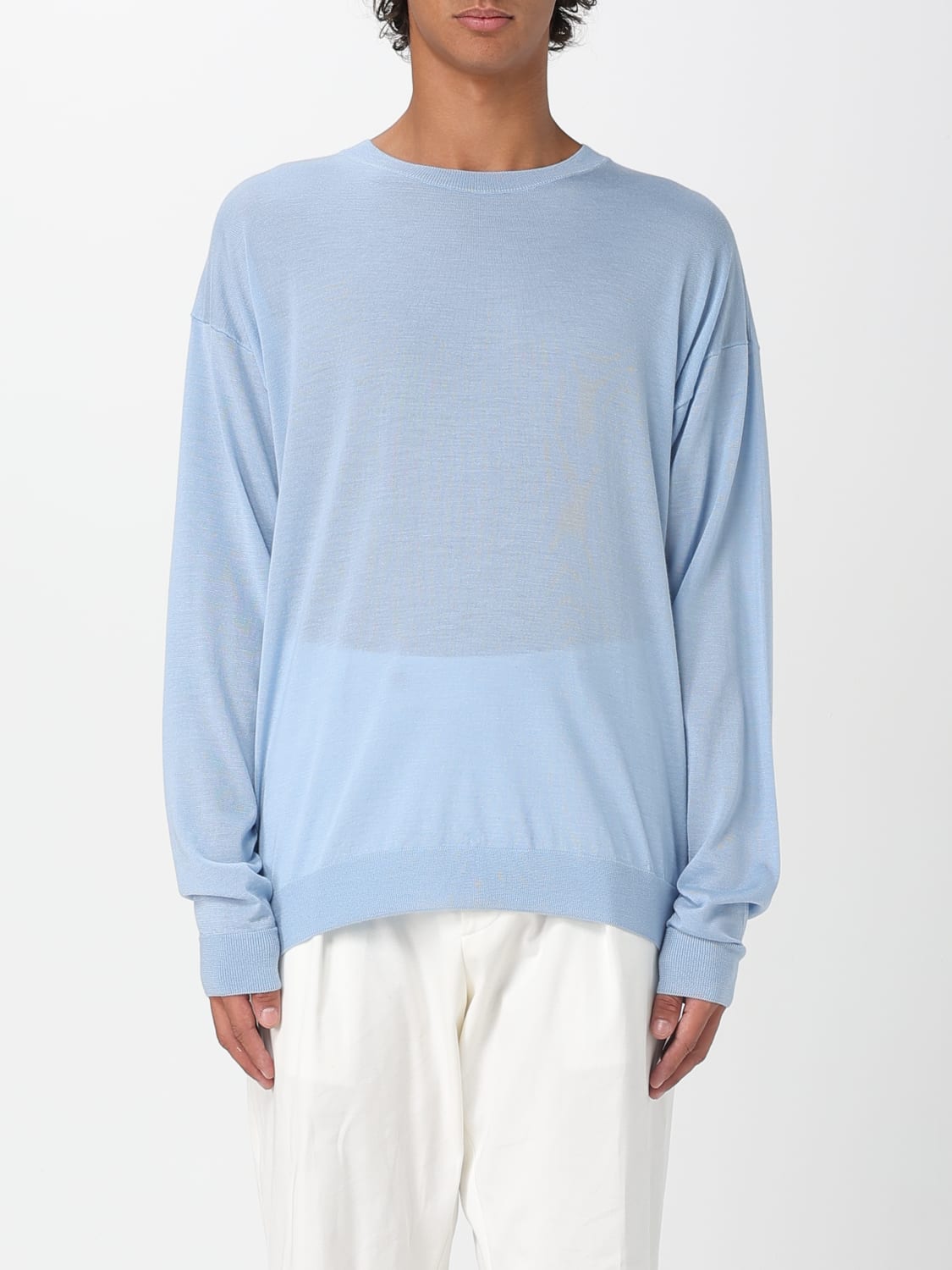 FERRARI MAGLIA: Pullover basic Ferrari in lana e cashmere , Blue - Img 1