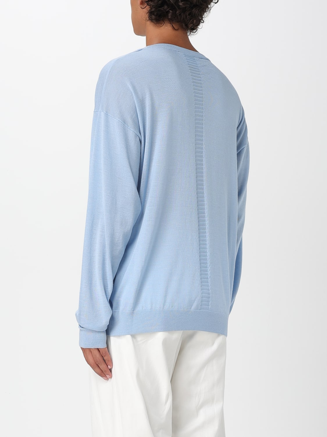 FERRARI MAGLIA: Pullover basic Ferrari in lana e cashmere , Blue - Img 2
