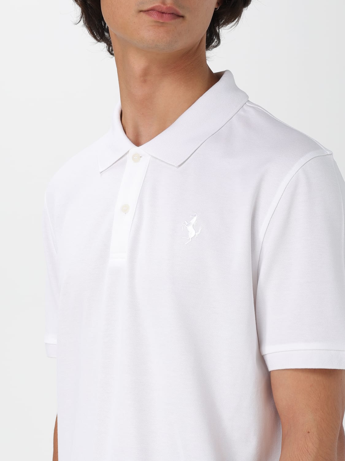 FERRARI POLO SHIRT: T-shirt men Ferrari, White - Img 3