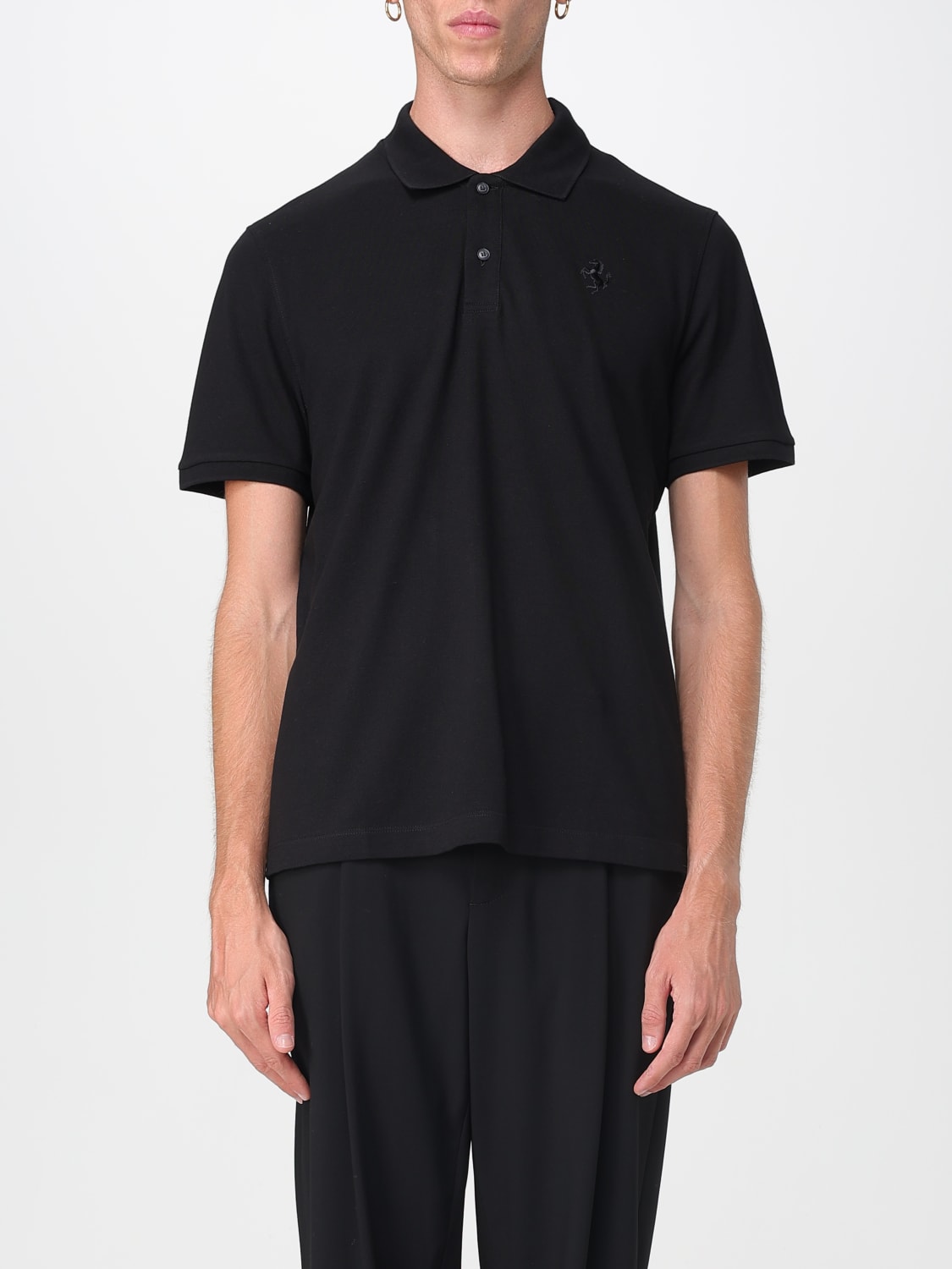 FERRARI POLO: Camiseta hombre Ferrari, Negro - Img 1