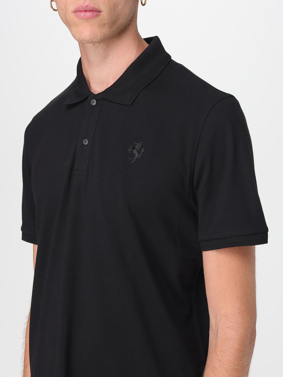 FERRARI POLO: Camiseta hombre Ferrari, Negro - Img 3
