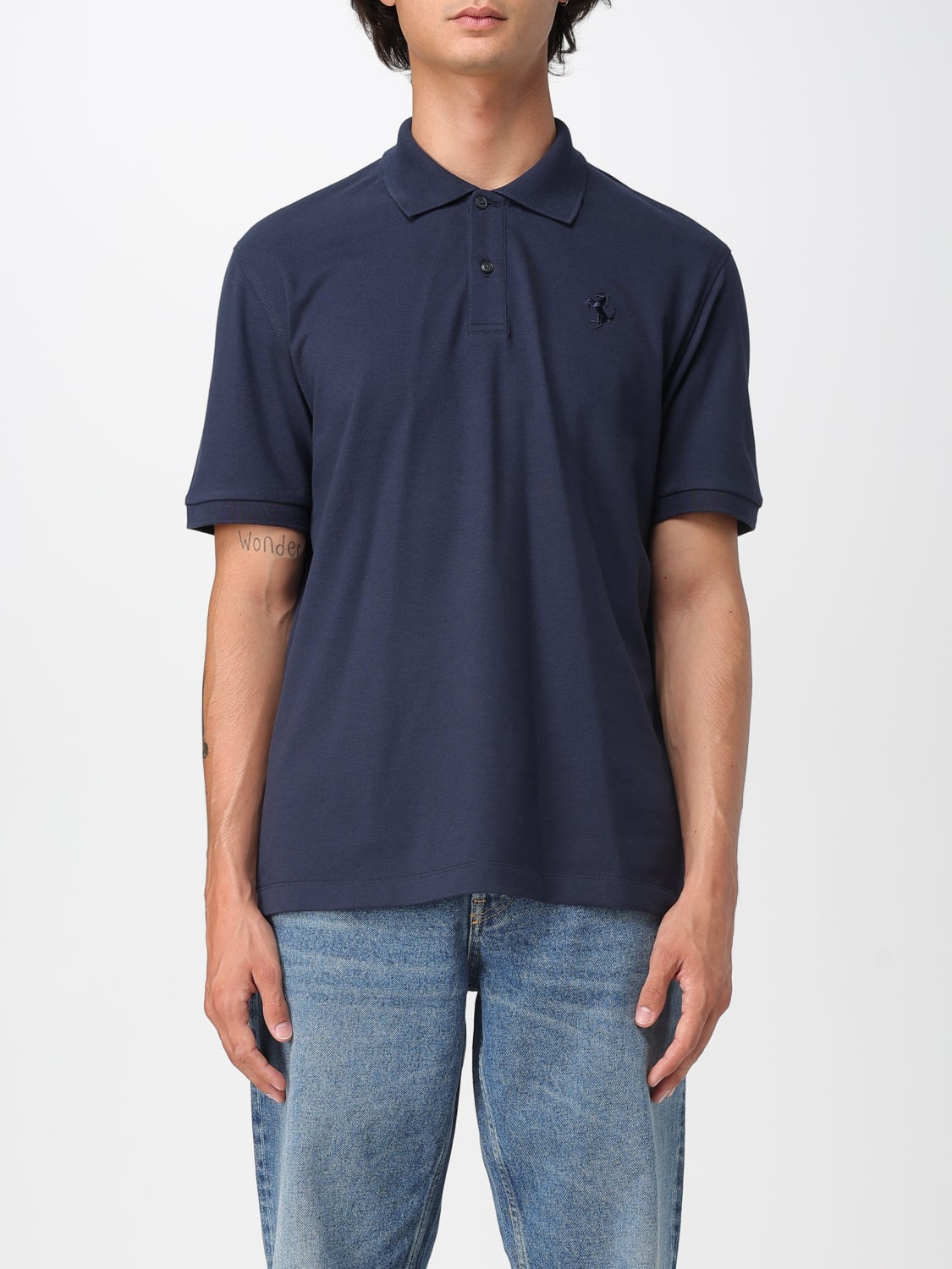 FERRARI POLO SHIRT: T-shirt men Ferrari, Blue - Img 1